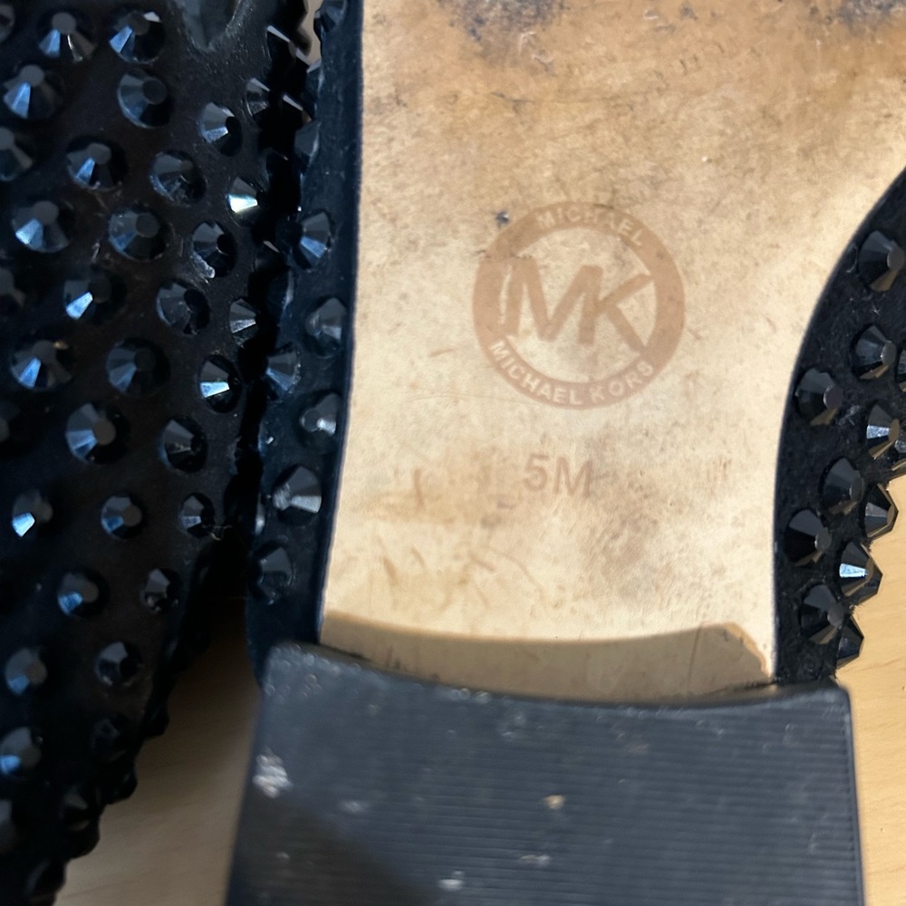 Michael Kors Women's Slip On black Studded Flats Shoes Black Size 5 - Picture 5 of 7